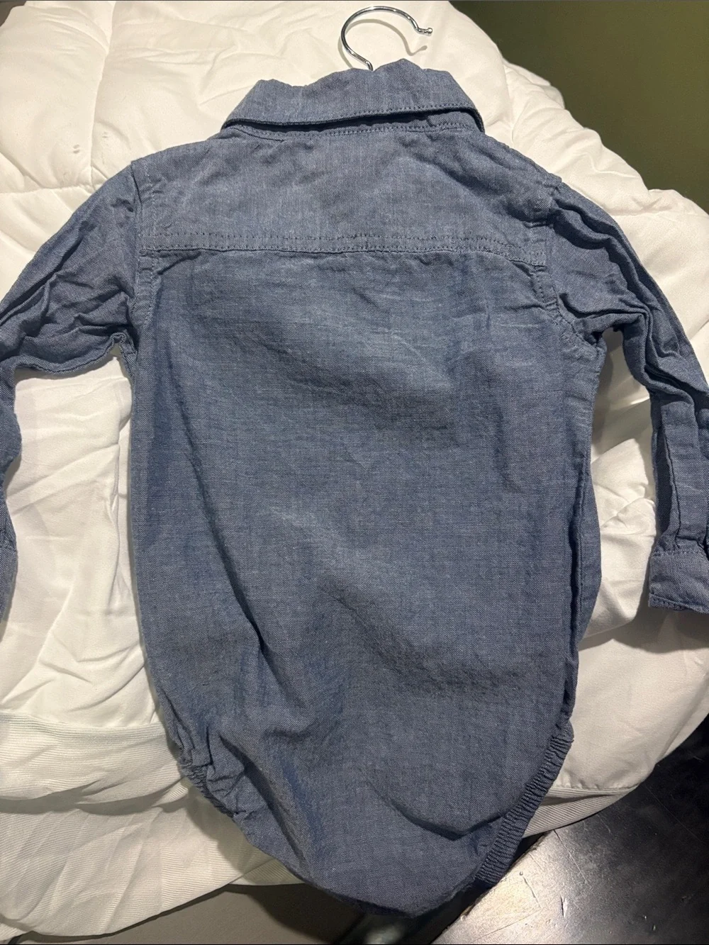Carter's Chambray Button-Front Baby One-Piece in Blue